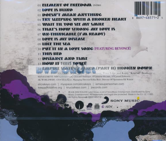 Alicia Keys - The Element Of Freedom (CD)