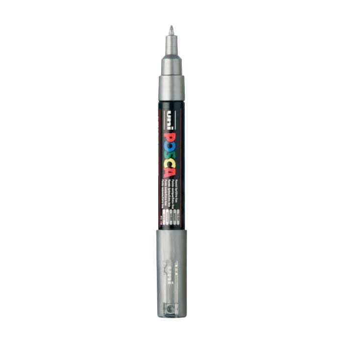 Uni Posca Verfmarker 1MC Zilver - Conische punt - 1 mm