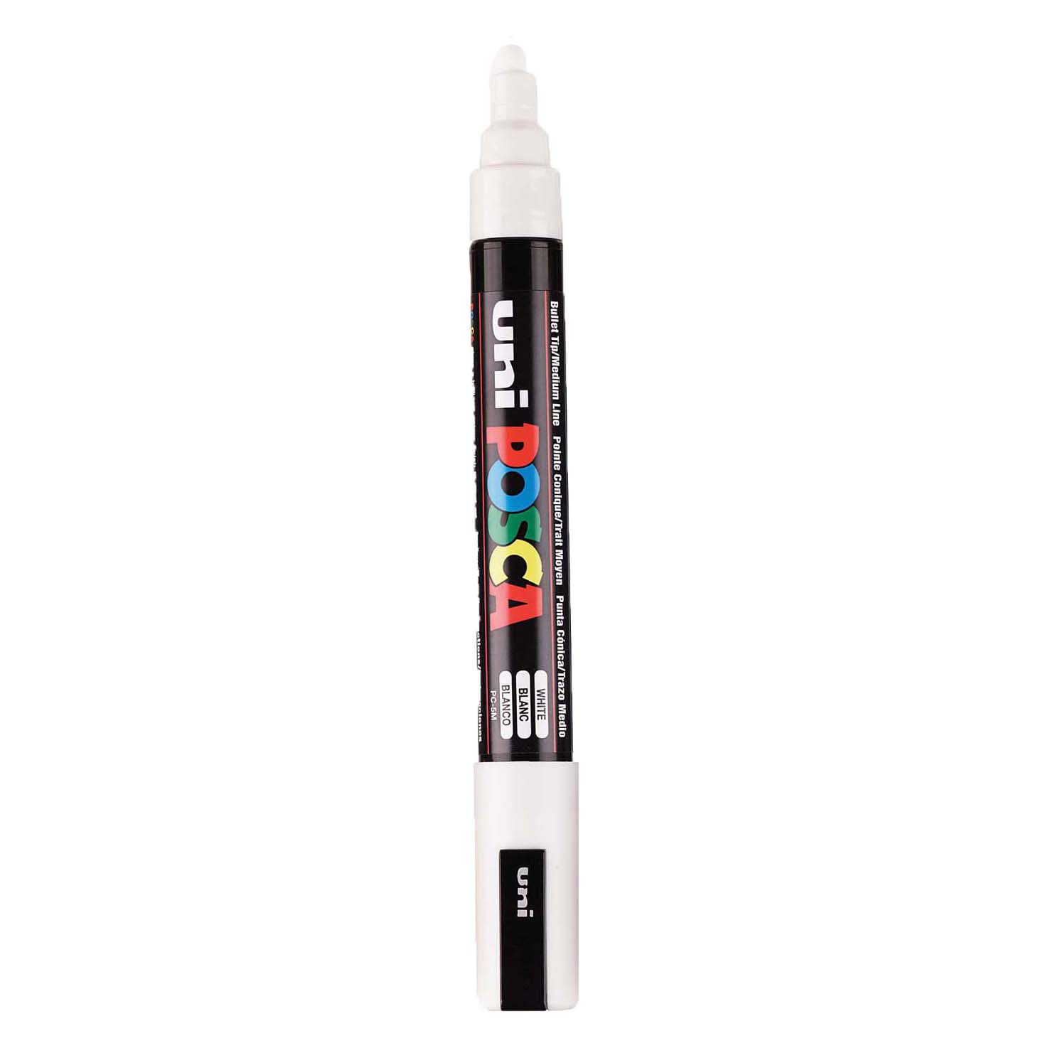 Uni Posca Verfmarker PC5M Wit - conische punt 2,5 mm