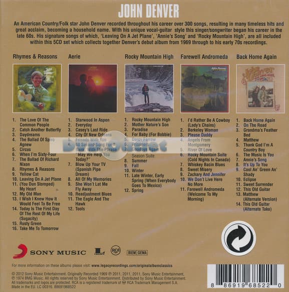 John Denver - Original Album Classics (5 CD)