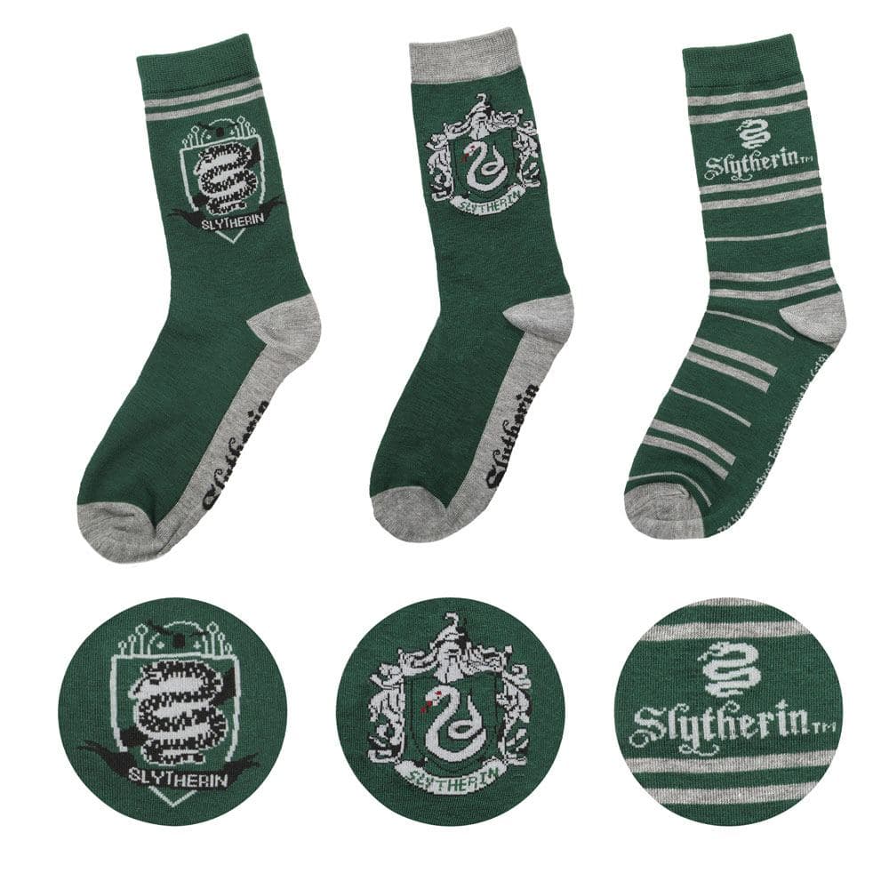 Harry Potter Slytherin Socks Set Of 3