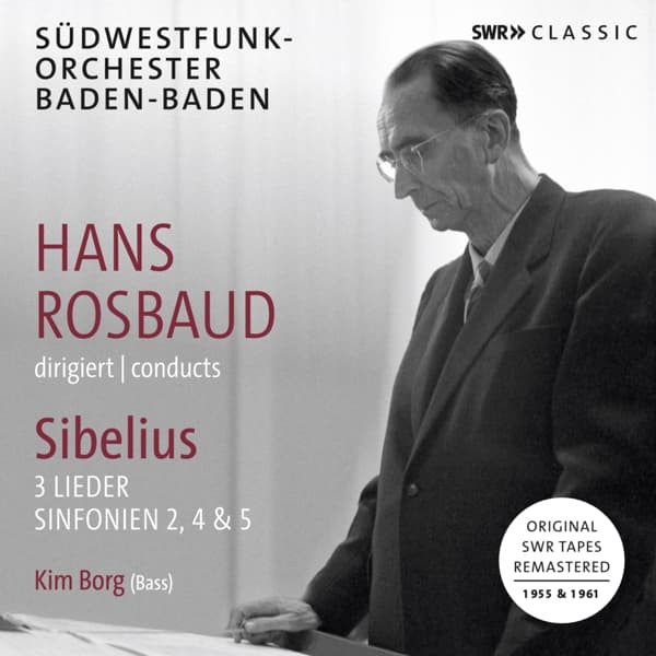 Südwestfunk-Orchester Baden-Baden, Hans Rosbaud - Sibelius: 3 Lieder And Sinfonien Nos. 2, 4 & 5 (2 CD)