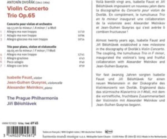 Prague Philharmonia, Jiri Belohlavek - Dvořák Violin Concerto & Trio Op. 6 (CD)