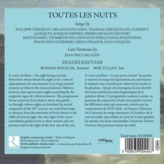 Dulces Exuviae, Romain Bockler, Bor Zuljan - Toutes Les Nuits (CD)