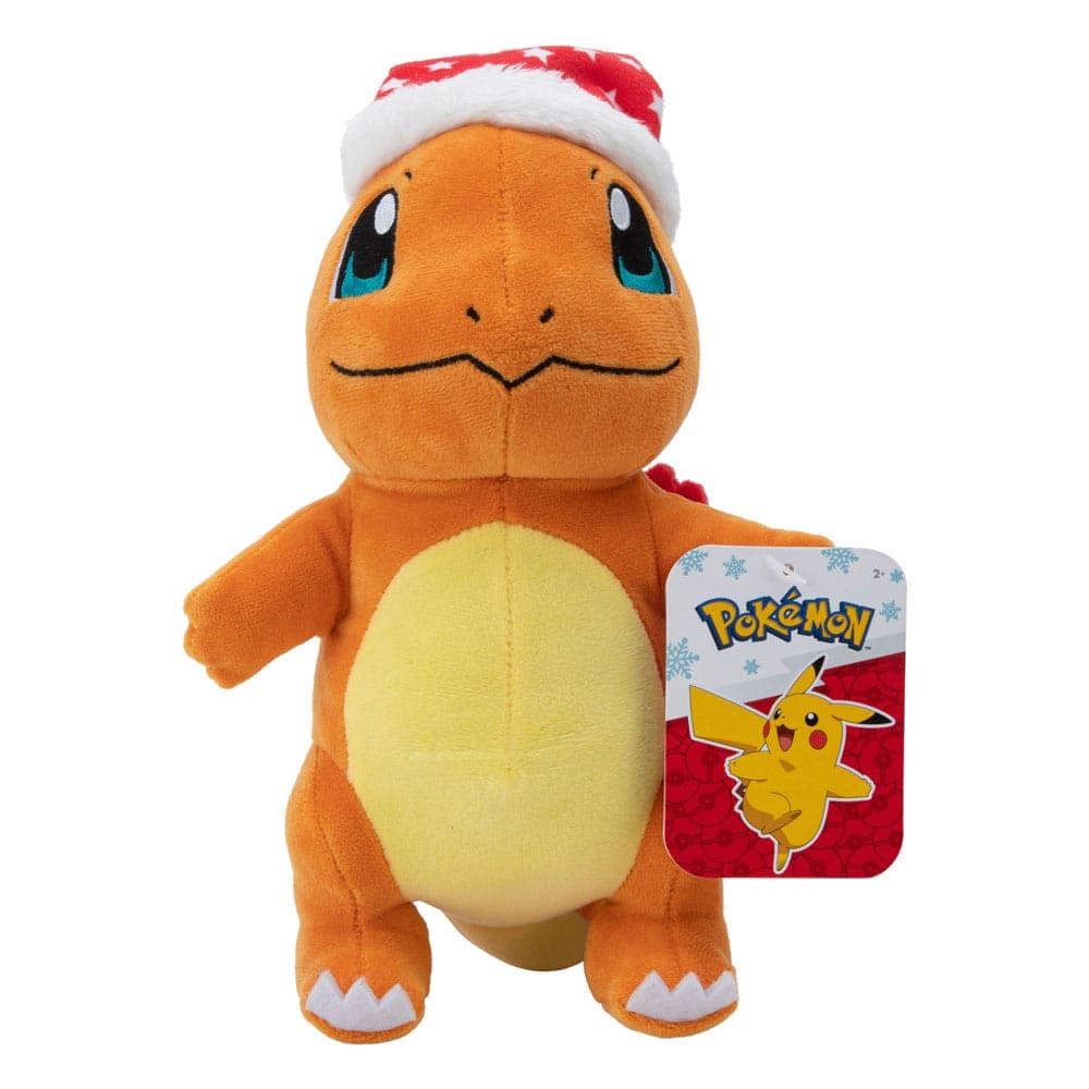 Pokemon Pkw  8 Seasonal Plush Holiday Charmander With Santa Hat  W4 Plush