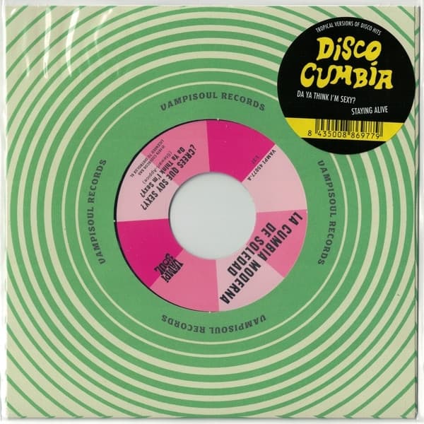 La Cumbia Moderna De Soledad & Machuca Cumbia - Crees Que Soy Sexy? Da Ya Think I’m Sexy? / Staying Alive (7" Single) (Coloured Vinyl)
