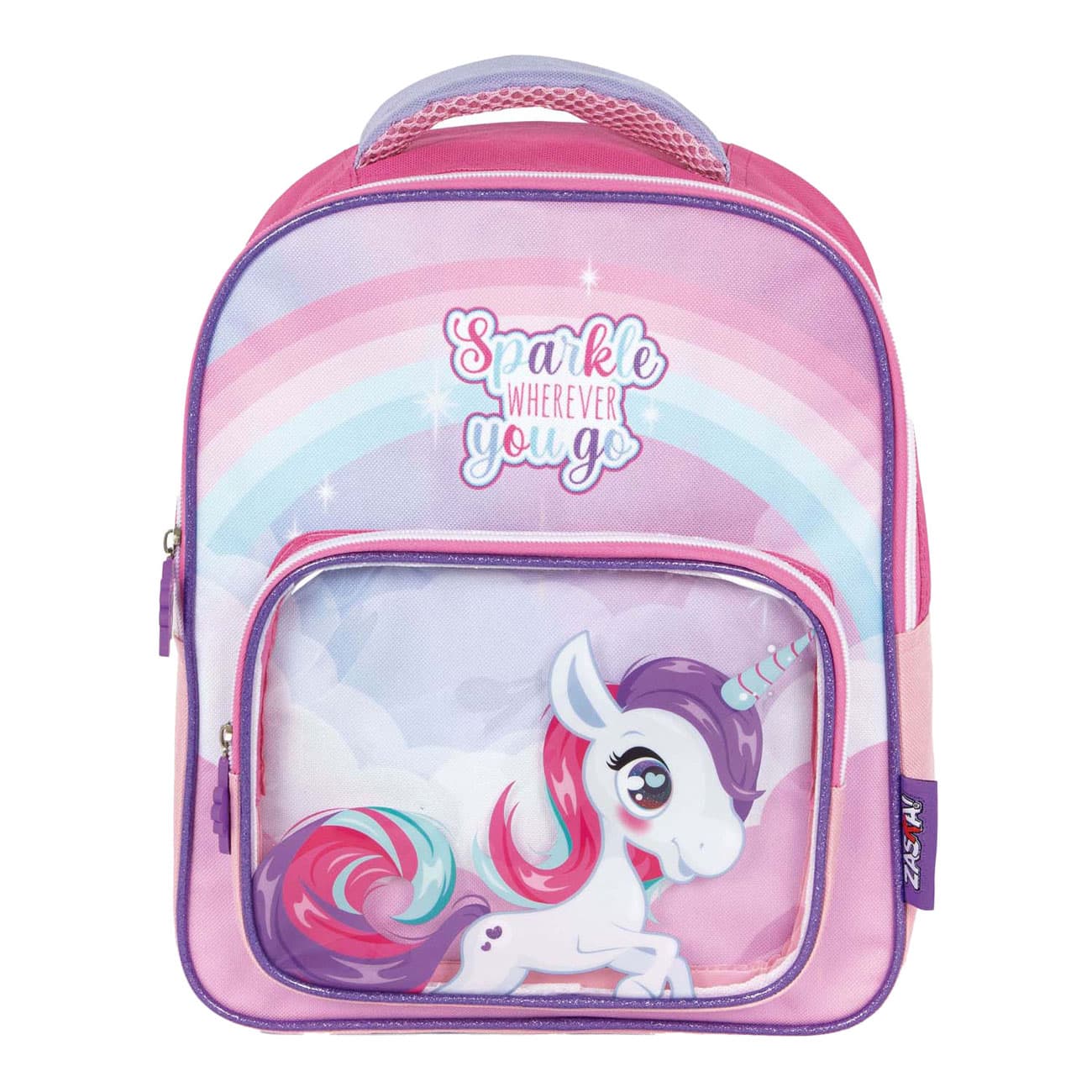Unicorn rugzak met transparant vak