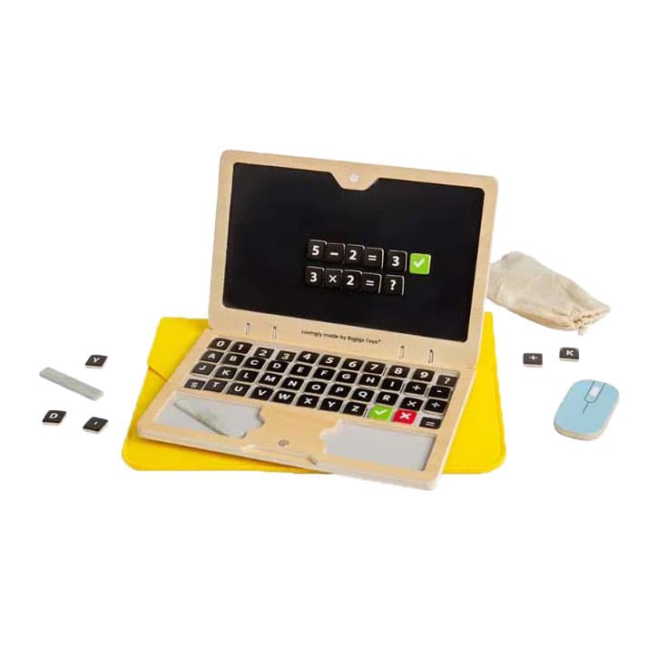 Bigjigs Houten Speelgoed Laptop Set, 95dlg.