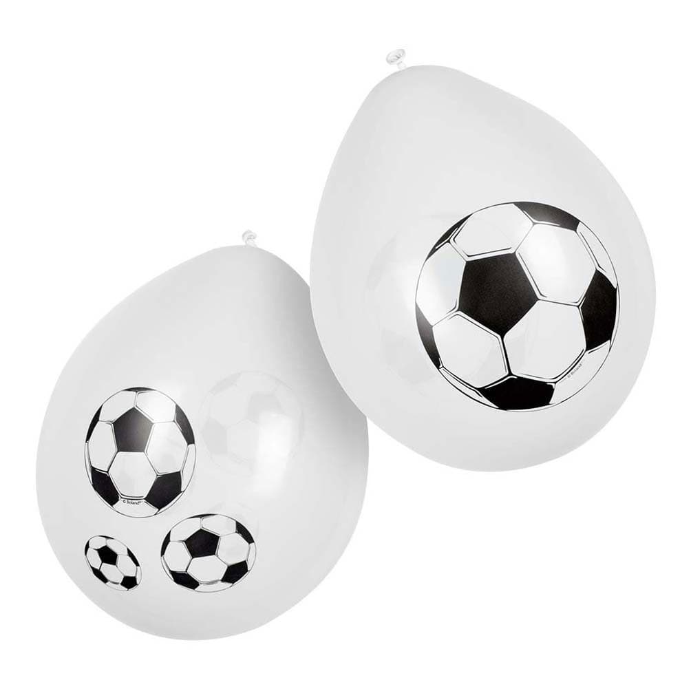 Latex Ballonnen Voetbal 25cm, 6st.