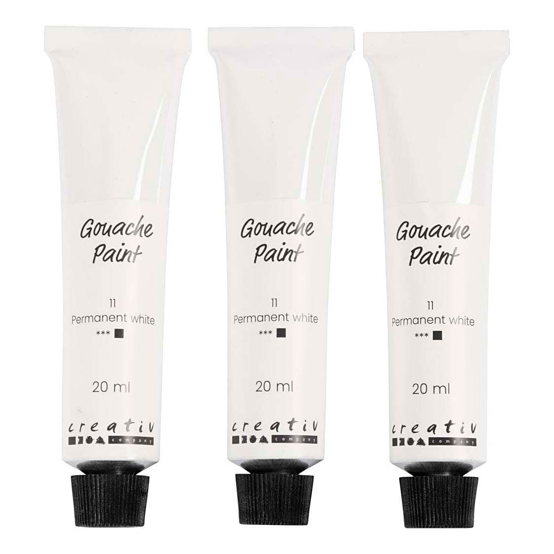 Gouacheverf Wit - 3x20ml.