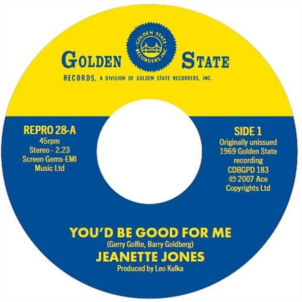 Jeanette Jones - You'd Be Good For Me / Cut Loose (7" Single)