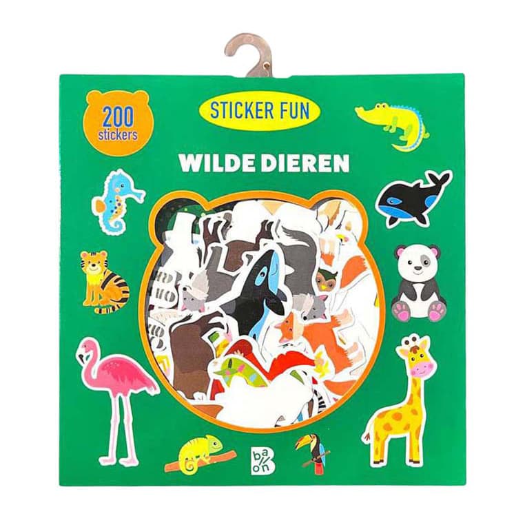 Wilde Dieren Sticker Fun - 200 Afneembare Stickers