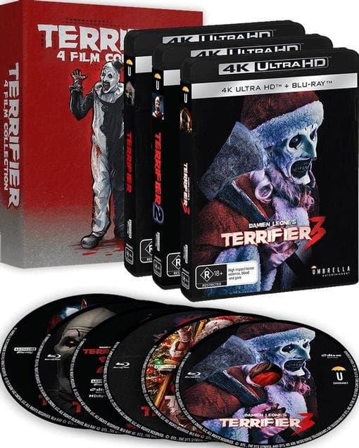 Terrifier 4-film Collection (terrifier / Terrifier 2 / Terrifier 3 / All Hallow's Eve) (4k Uhd / Blu-ray) (Import)