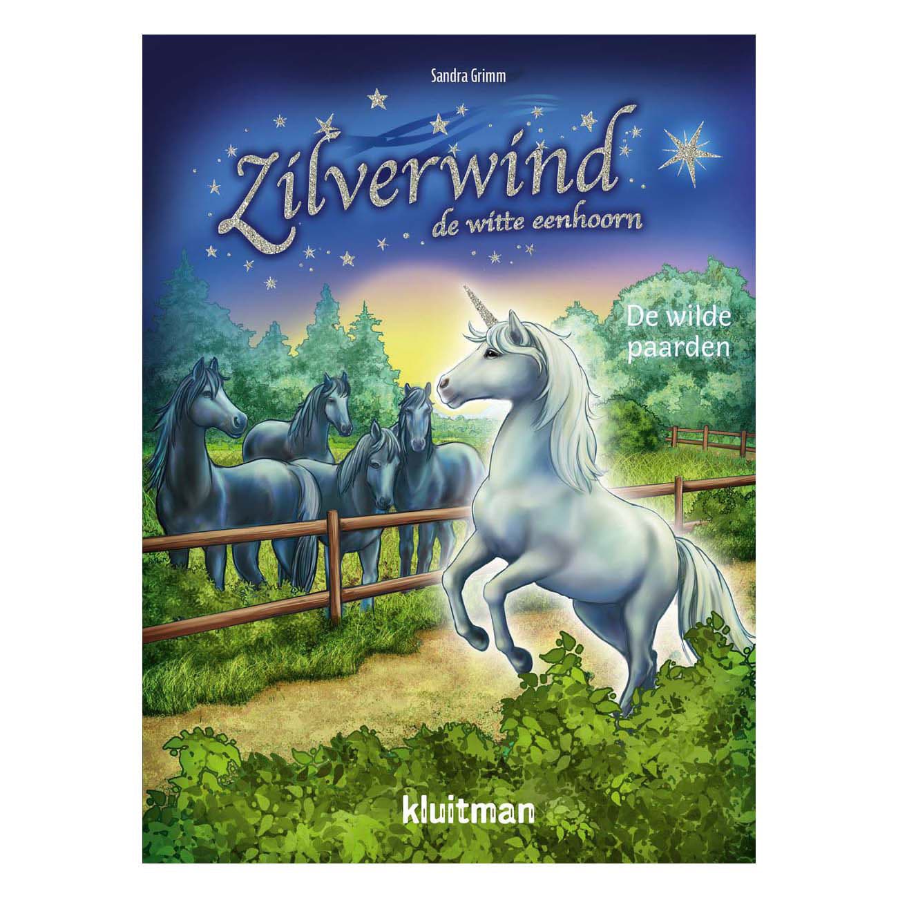 Zilverwind de witte eenhoorn. De wilde paarden