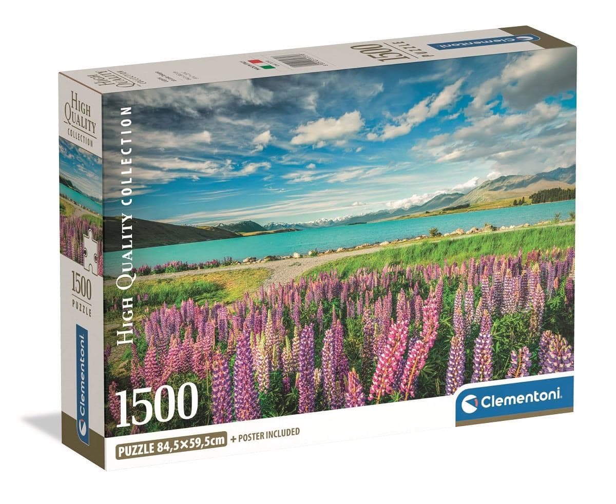 Lupins At Lake Tekapo HQC (Compact Box 1500 stukjes) (Puzzle)