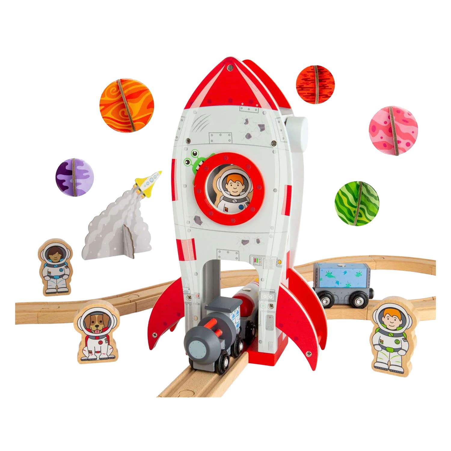 Bigjigs Houten Rails - Raket