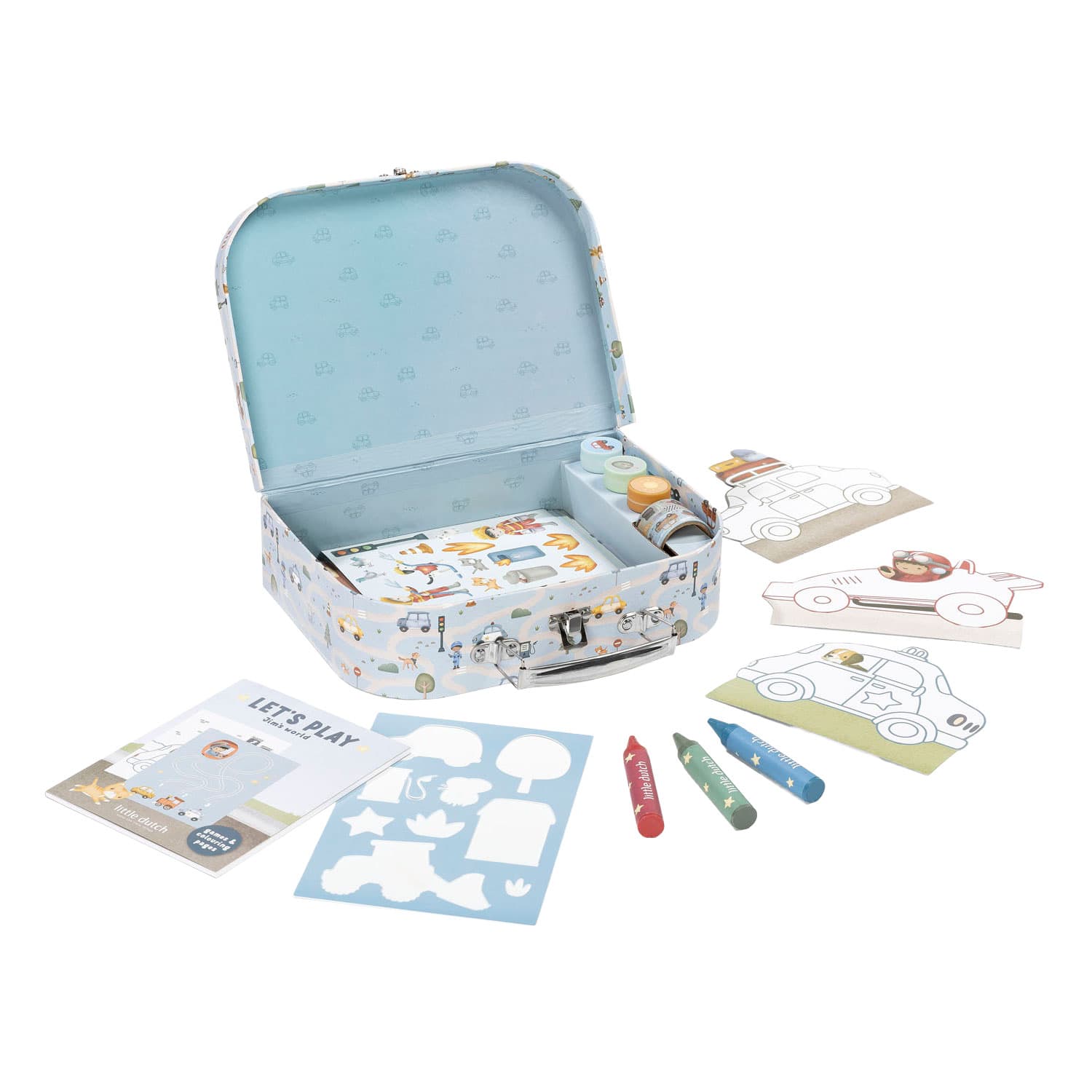 Little Dutch Creativity Suitcase - Jim Vehicles