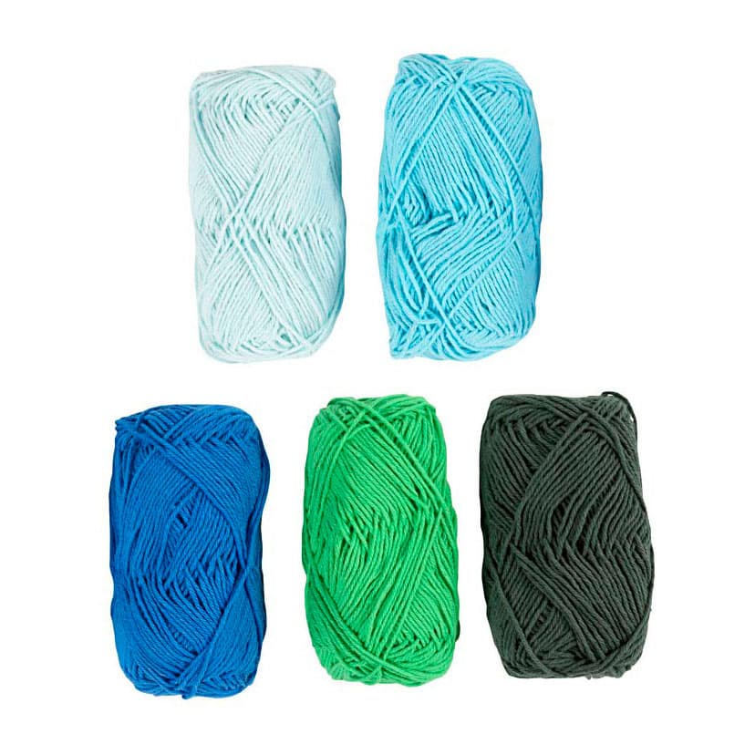 Katoengaren Blauw/groen - 5x50m