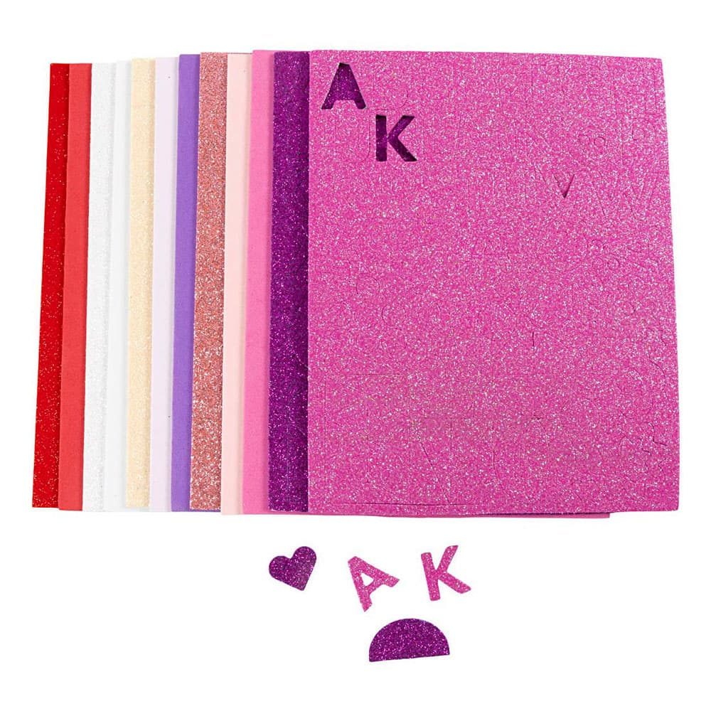 Foam Vellen Paars/Roze 14x25cm - 12 Vellen