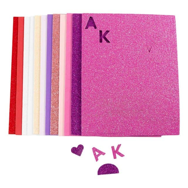 Foam Vellen Paars/Roze 14x25cm - 12 Vellen