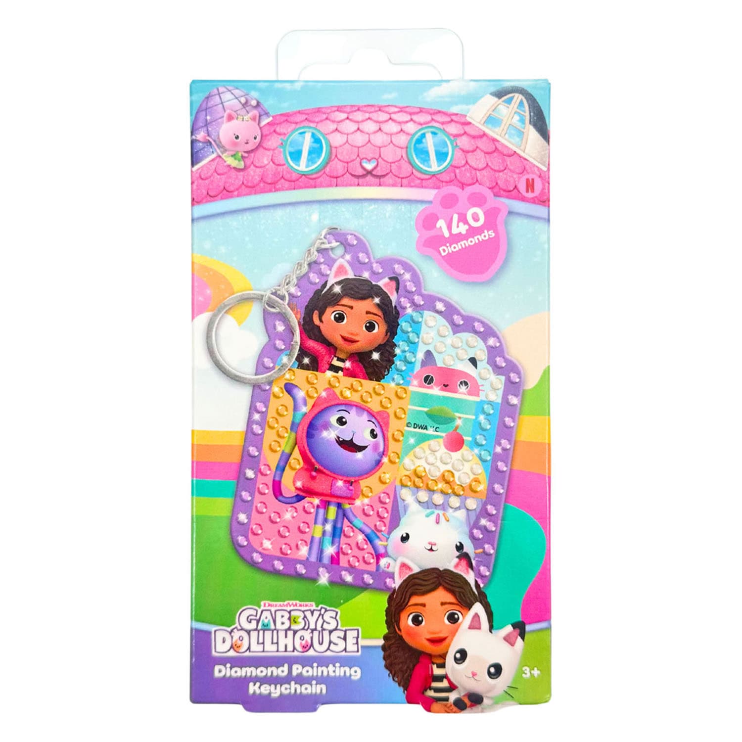 Gabby\'s Poppenhuis Diamond Painting Sleutelhanger