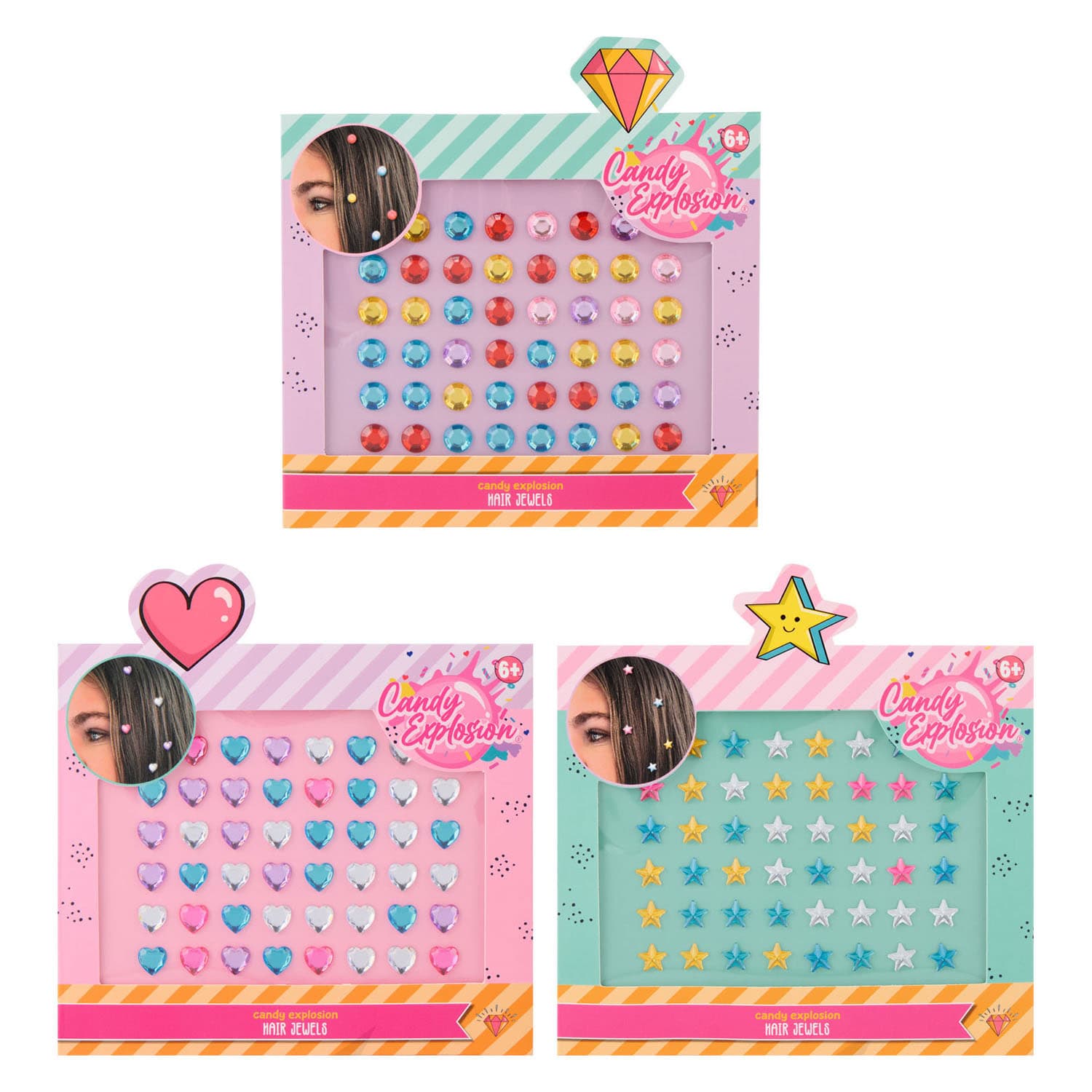 Create it! Candy Explosion Haaraccessoires - 48st.