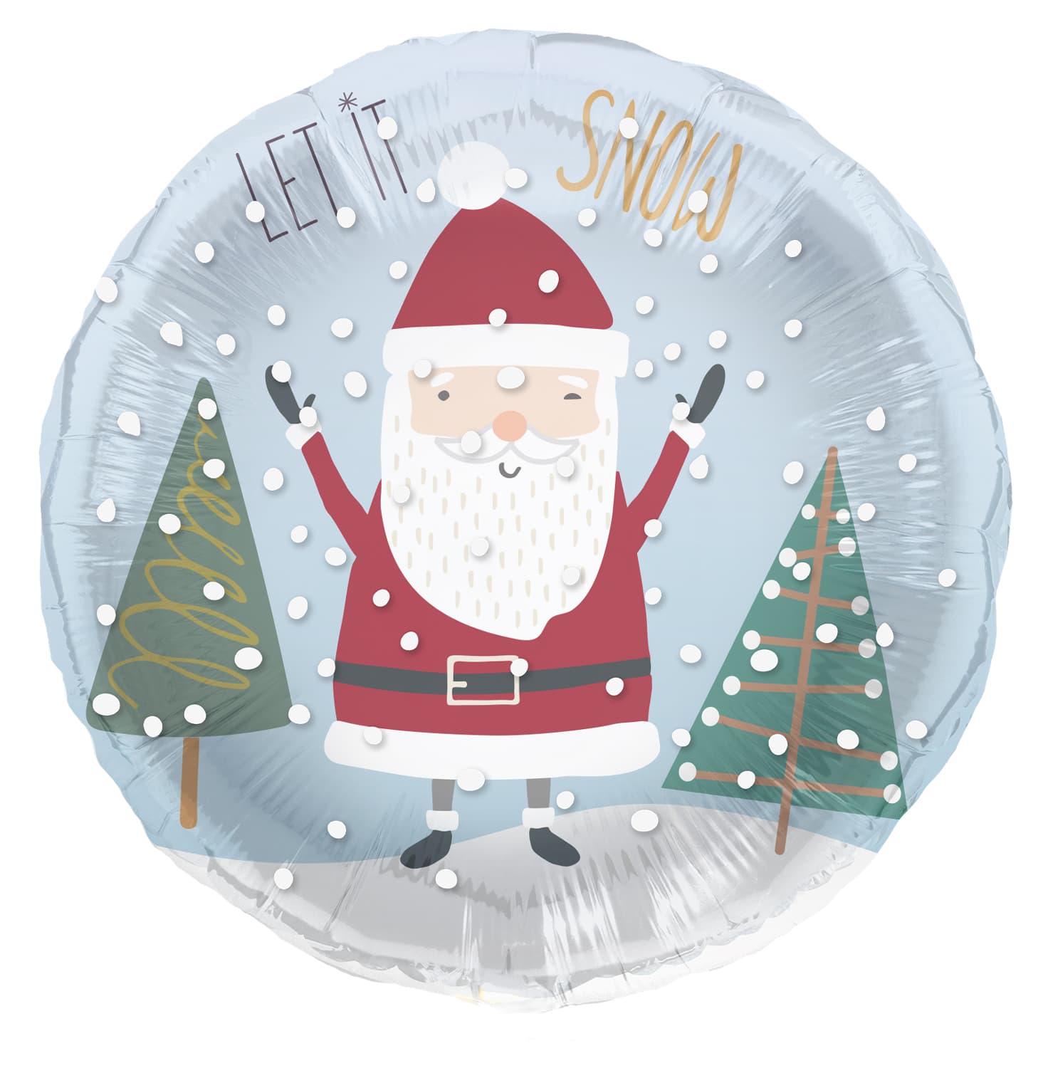 Folieballon \'Let it snow\' - Holly Jolly - 45 x 45 cm