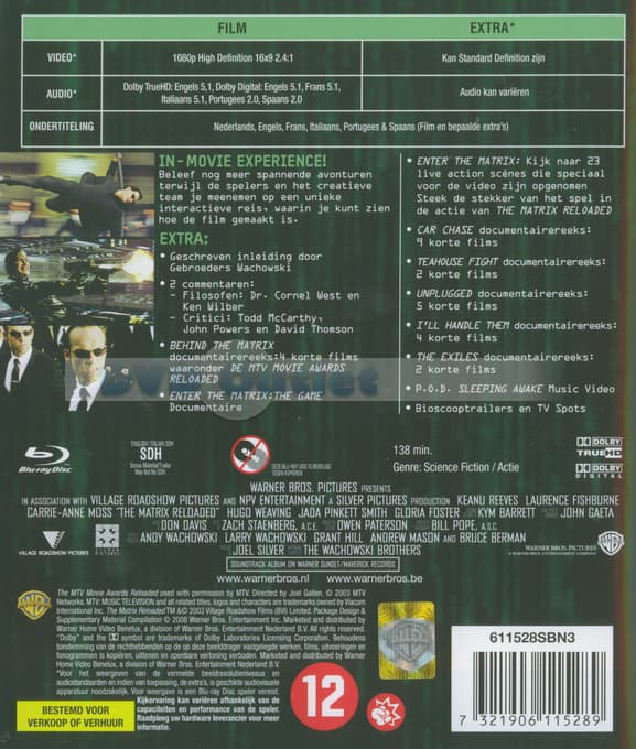 Matrix reloaded (Blu-ray)