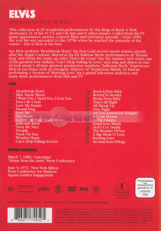 Elvis Presley - King Of Rock & Roll (DVD)