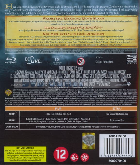 Harry Potter 6 - De halfbloed prins (Blu-ray)