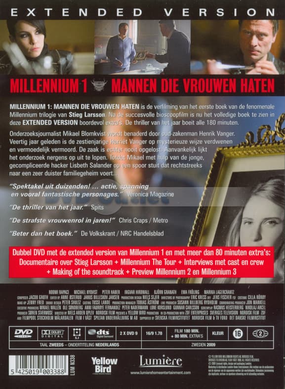 Millennium 1 - Mannen Die Vrouwen Haten (DVD)