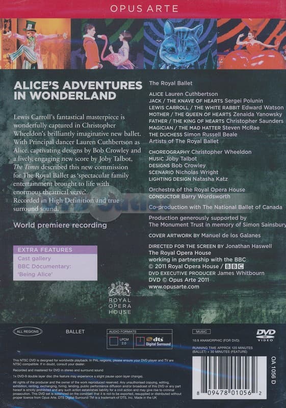 The Royal Opera House - Wheeldon: Alice's Adventures In Wonderland (DVD)