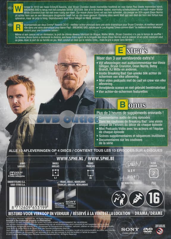 Breaking Bad - Seizoen 3 (DVD)