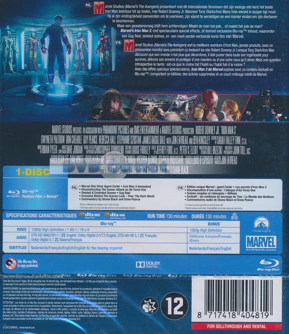 Iron man 3 (Blu-ray)