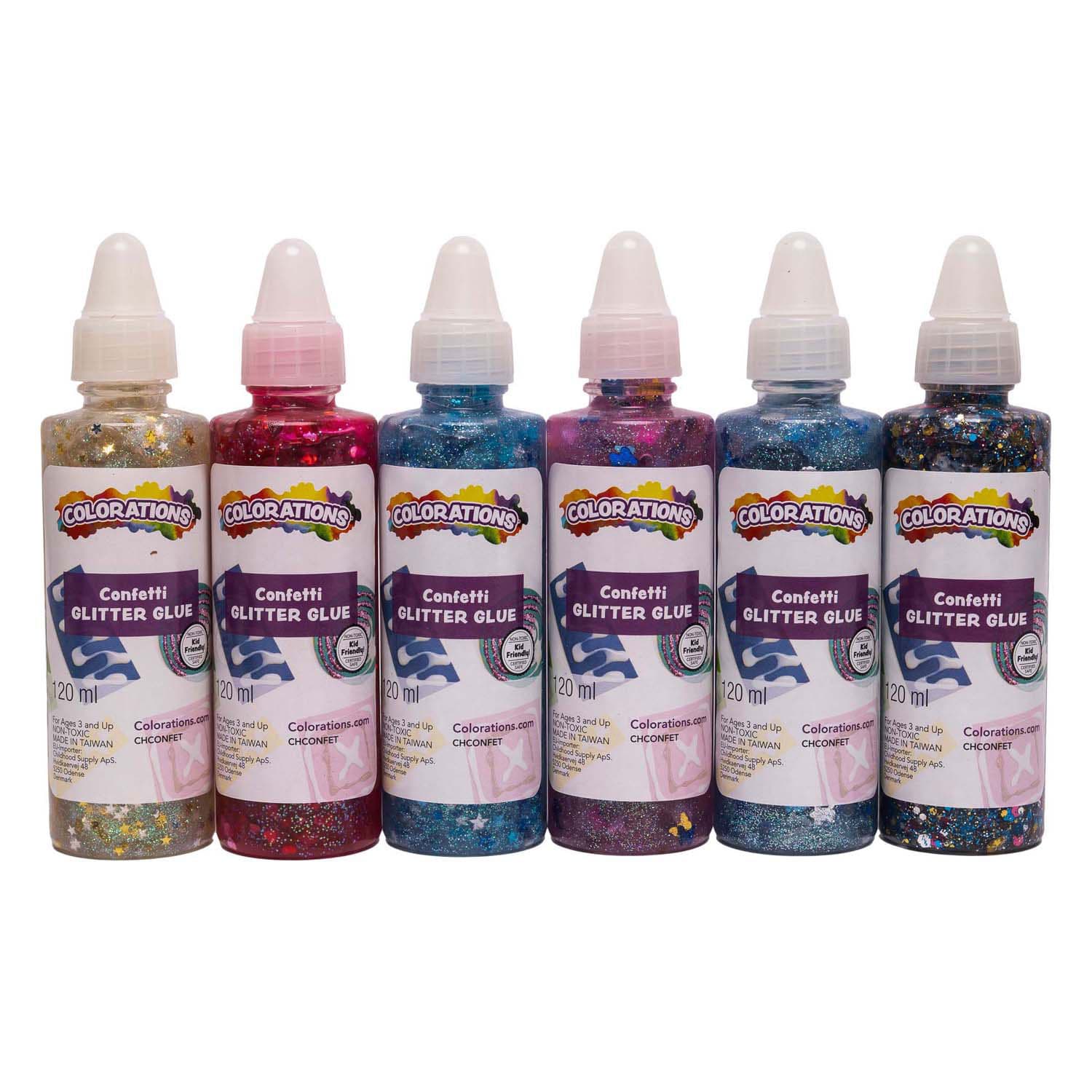 Colorations - Confetti Glitterlijm 118 ml, 6st.