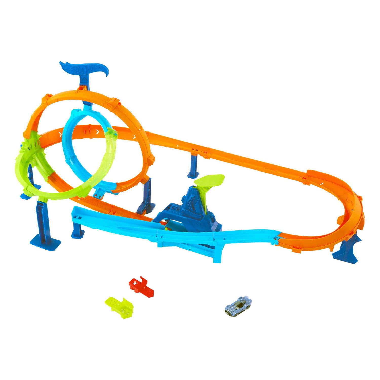 Hot Wheels Stunt Tracks Rapid Launch Crash Toy