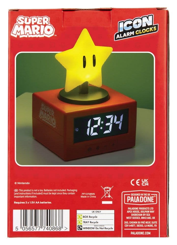 Nintendo: Paladone - Super Mario Star Icon Alarm Clock