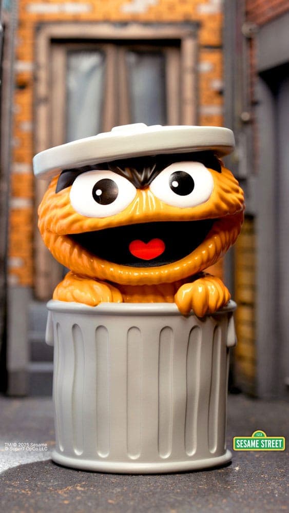 Sesame Street FUN! FUN! Vinyl Action Figure Oscar the Grouch (Orange) 13 cm